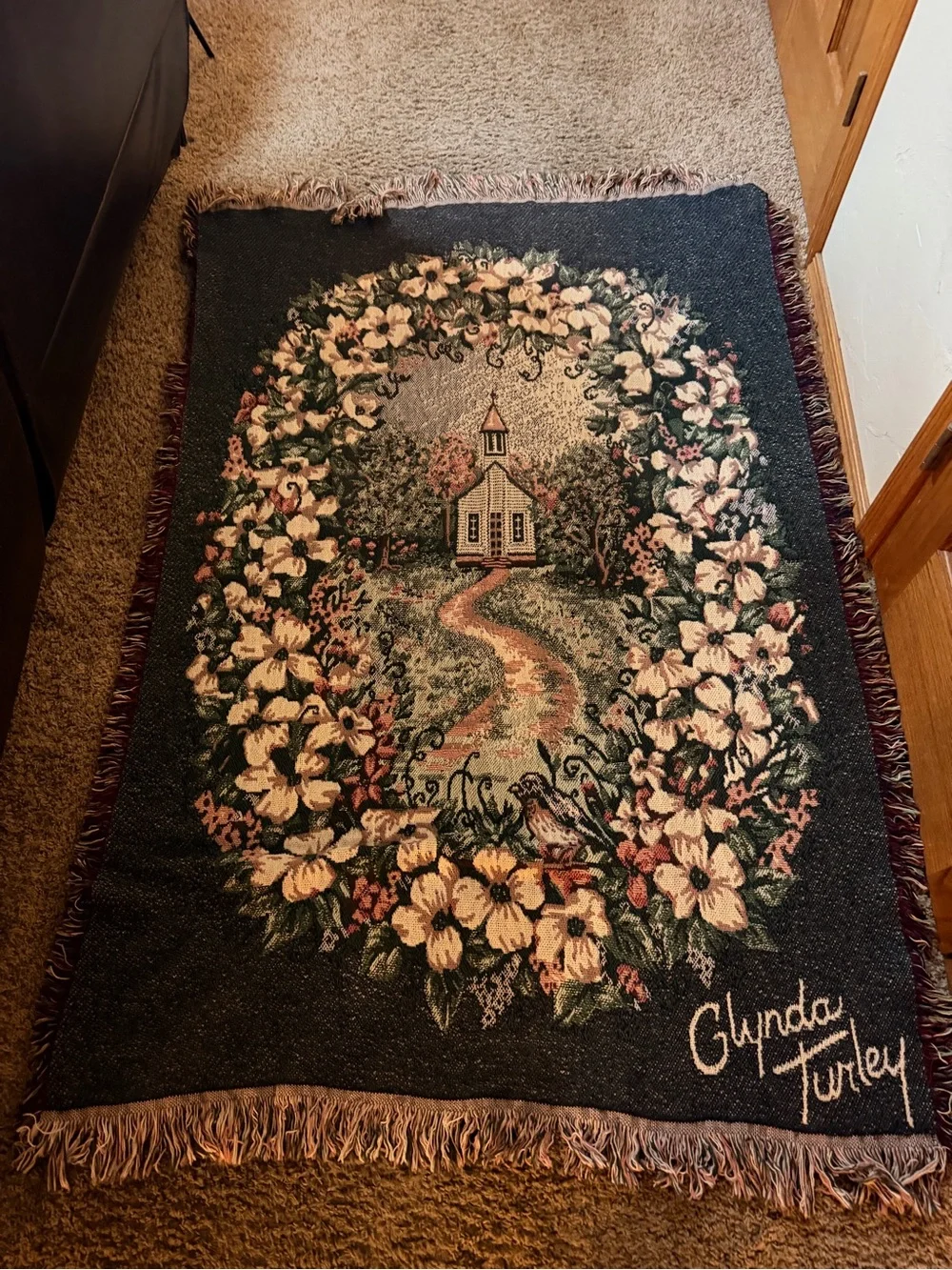 Cottage Core Tapestry Blanket by Glynda Turley